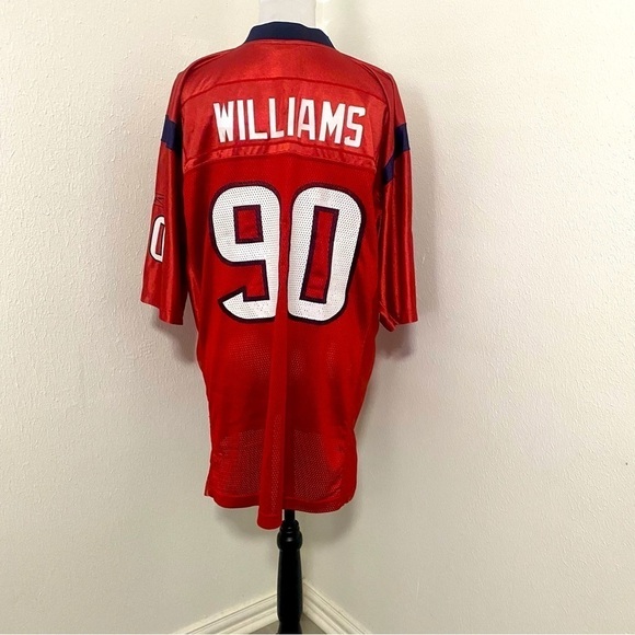 Houston Texans NFL Reebok Jersey Size Large Red White Reebok Mario Williams - Picture 5 of 11